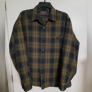 Pendleton Olive and Navy Plaid Shirt
